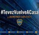 Boca hace oficial el fichaje de Carlos Tévez en el descanso