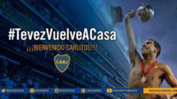 Boca hace oficial el fichaje de Carlos Tévez en el descanso