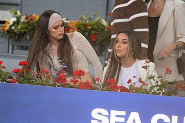 La influencer Marta Díaz durante el partido que los tenistas Andréi Rublevv y Carlos Alcaraz disputaron en el Mutua Madrid Open.
