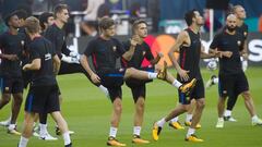 Sesión de recuperación con la Supercopa en la mente