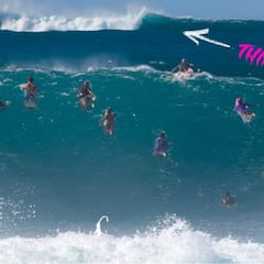 Primera marejada XL de la temporada en la ola más famosa del mundo