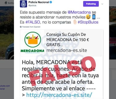 Cuidado con el timo de Mercadona y sus cupones de regalo de 150€ por WhatsApp