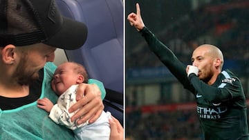 Imágenes del futbolista David Silva con su hijo Mateo en el hospital y dedicándole un gol con el Manchester City.
