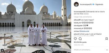 Los jugadores del Real Madrid disfrutan de Abu Dhabi