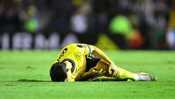 Alvaro Fidalgo of America during the 7th round match between America vs Guadalajara as part of the Liga BBVA MX, Torneo Apertura 2024 at Ciudad de los Deportes Stadium on September 14, 2024 in Mexico City, Mexico.