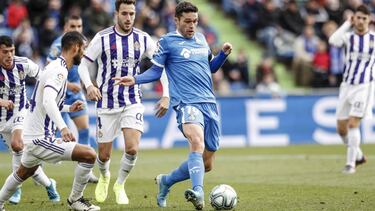 Jorge Molina (Getafe CF) in action during the match La Liga match between Getafe CF vs Real Valladolid at the Coliseum Alfonso Perez stadium in Madrid, Spain, December 15, 2019 .