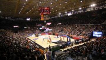 Panorámica de la Fonteta en un partido esta temporada.