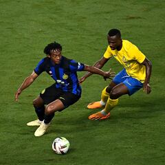 Cuadrado suma minutos ante el Al Nassr de Cristiano Ronaldo