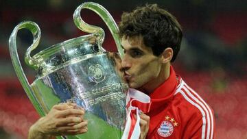 Javi Martínez con la Champions League en el año 2013