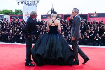 Joaquin Phoenix, Lady Gaga y el director Todd Phillips.