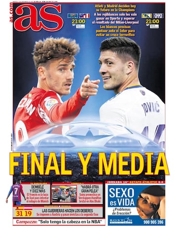 Las portadas de AS de diciembre