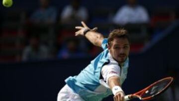 Wawrinka, durante un partido en Shanghai.