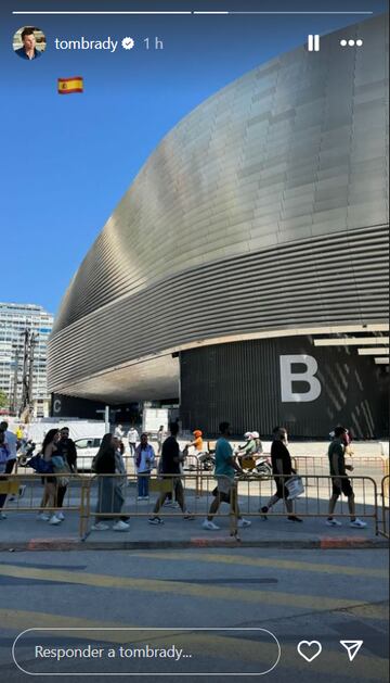 Imagen de Tom Brady en el Santiago Bernabéu.