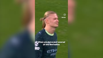 Haaland se ‘mofa’ en Instagram tras su gol en el Bernabéu: no va a hacer nada de gracia