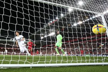 Leeds' Rodrigo celebrates after scoring the opener.