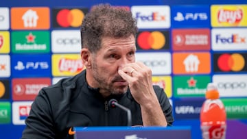 Simeone, en la rueda de prensa previa al Brujas-Atlético de Champions