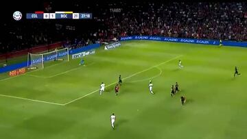 El extremo colombiano protagonizó la gran acción del partido cuando arrancó y asistió a Salvio en el segundo gol de Boca en Santa Fe.