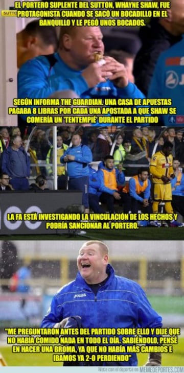 Los mejores memes de Wayne Shaw, portero del Sutton