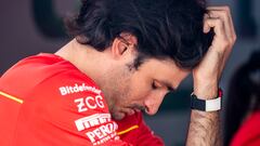 Montreal (Canada), 08/06/2024.- Scuderia Ferrari driver Carlos Sainz Jr. of Spain in the paddock prior to the third practice session for the Formula One Grand Prix of Canada, in Montreal, Canada, 08 June 2024. The 2024 Formula 1 Grand Prix of Canada is held on 09 June. (Fórmula Uno, España) EFE/EPA/SHAWN THEW
