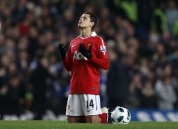 Javier Hernández 'Chicharito' con el Manchester United en 2011. 