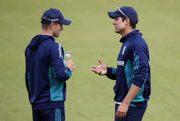 Alastair Cook and Chris Woakes.