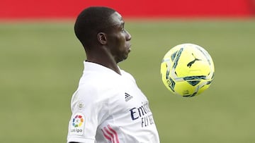 Mendy, en un partido del Real Madrid.