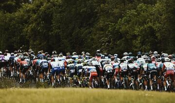 El pelotón durante la primera etapa del Tour de Francia 2021.