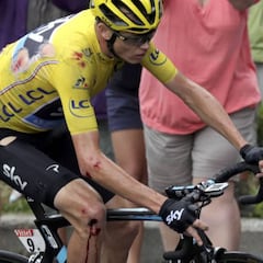 Froome sobrevive a una caída