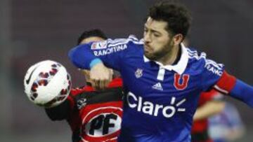 Rojas en acción contra Rangers, por la fase de grupos de la Copa Chile.