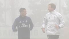El Madrid se entrena bajo la niebla en una resaca feliz