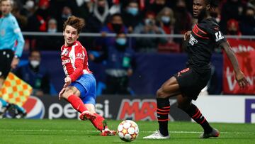 Griezmann, ante el Milan. 