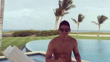 James disfruta de sus últimos días de vacaciones.