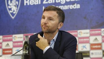 Lalo Arantegui con el Zaragoza. 