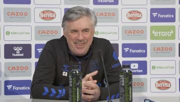 Ancelotti antes del partido ante Brighton