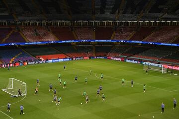 Las imágenes del entrenamiento del Real Madrid en Cardiff