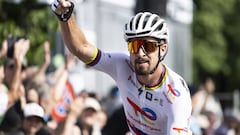 Peter Sagan celebra una de sus victorias al esprint.