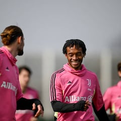 Cuadrado, apartado en el último entrenamiento de la Juventus