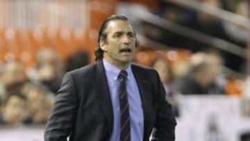 Pizzi, durante el partido.