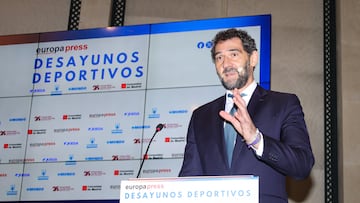 Jorge Garbajosa, presidente de FIBA Europa, durante el Desayuno Deportivo de Europa Press.