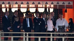 U.S. President Joe Biden and other G7 leaders visit the Itsukushima Shrine on Miyajima Island in Hatsukaichi, Japan, Friday, May 19, 2023. Kenny Holston/Pool via REUTERS