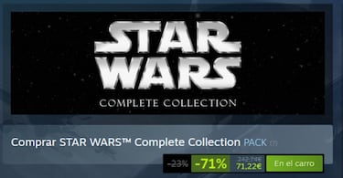 Star Wars tira la casa por la ventana en las Ofertas de Steam: ahorra más de 150 euros en casi 30 juegos ¡Solo hoy!