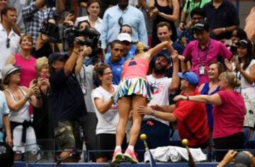 Angelique Kerber celebra la victoria en el US Open.