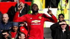 Lukaku celebra su gol frente al Chelsea.