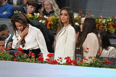 La influencer Marta Díaz durante el partido que los tenistas Andréi Rublevv y Carlos Alcaraz disputaron en el Mutua Madrid Open.