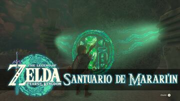 the legend of zelda tears of the kingdom nintendo switch guia santuario marari'in
