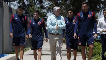 Futbol, Presentación nuevos jugadores de Universidad de Chile.
Los jugador de Universidad de Chile Pablo Araguiz, Sebastian Galani, Fernando Cornejo y Luis del Pino Mago fueron presentados a la prensa en el CDA.
Santiago, Chile.
02/01/2020
Jonnathan Oyarzun/Photosport