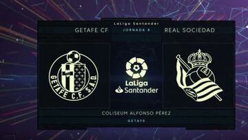 Resumen y goles del Getafe vs Real Sociedad de LaLiga Santander