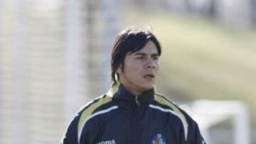 <b>REGRESO. </b>Ustari, en el entrenamiento en solitario que hizo ayer.