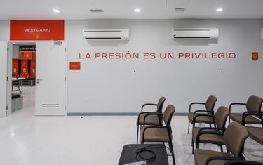 'La presión es un privilegio'. La selección se encuentra como en casa en las instalaciones de la residencia de la universidad.