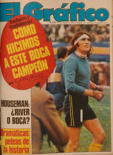 Gatti fue todo un fenómeno mediático acaparando portadas en una de las revistas de fútbol más importantes de Argentina, El Gráfico. 